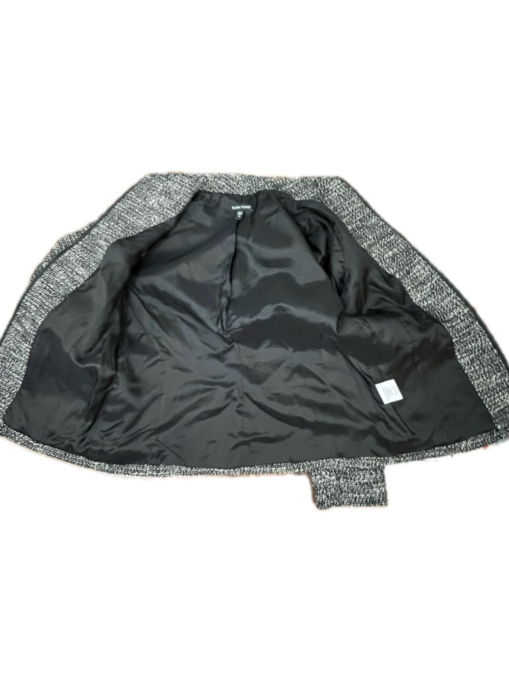 Eileen Fisher Tweed Leather Trim Jacket – Size XS - Picture 11 of 11